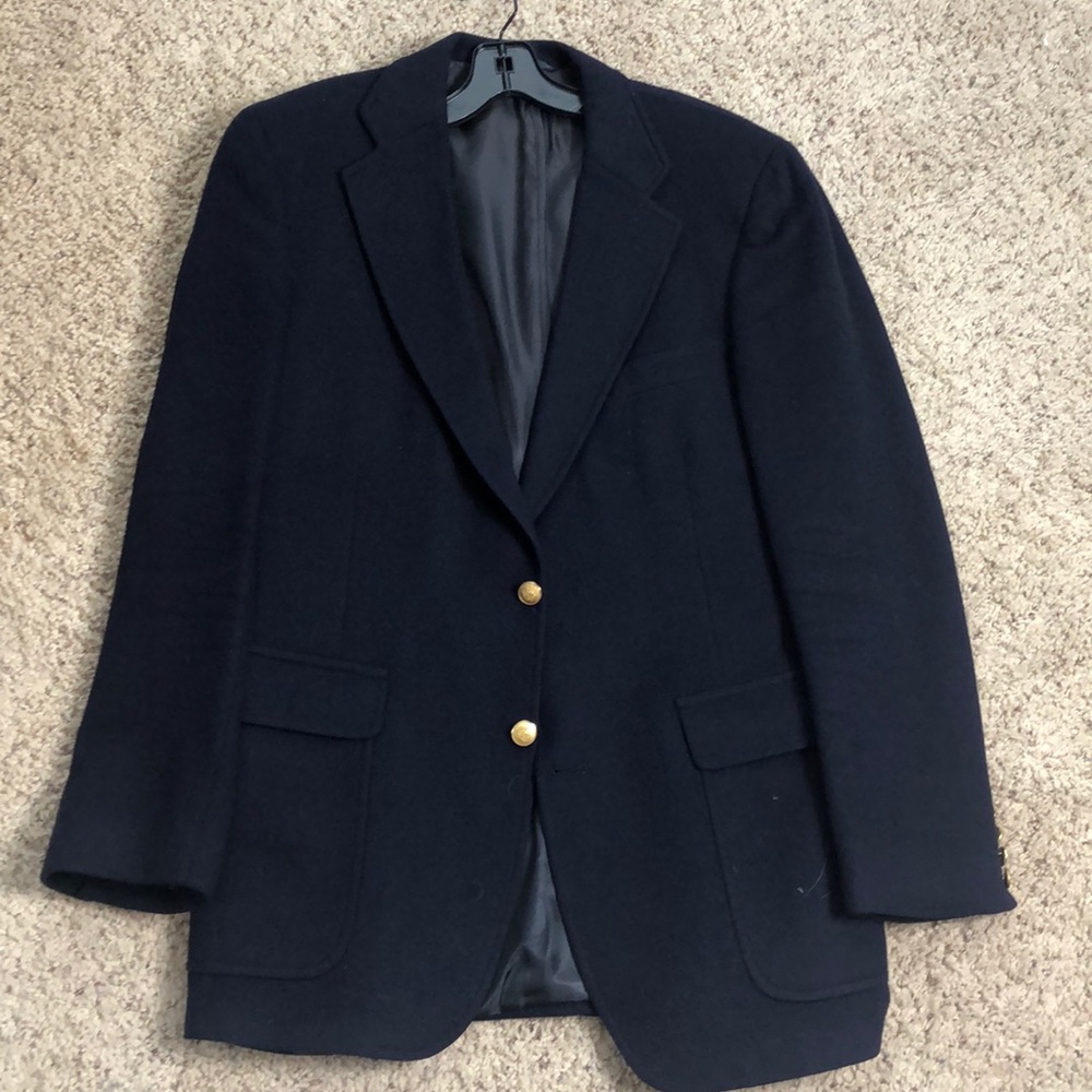 Chaps by Ralph Lauren Navy camel hair blazer 40R